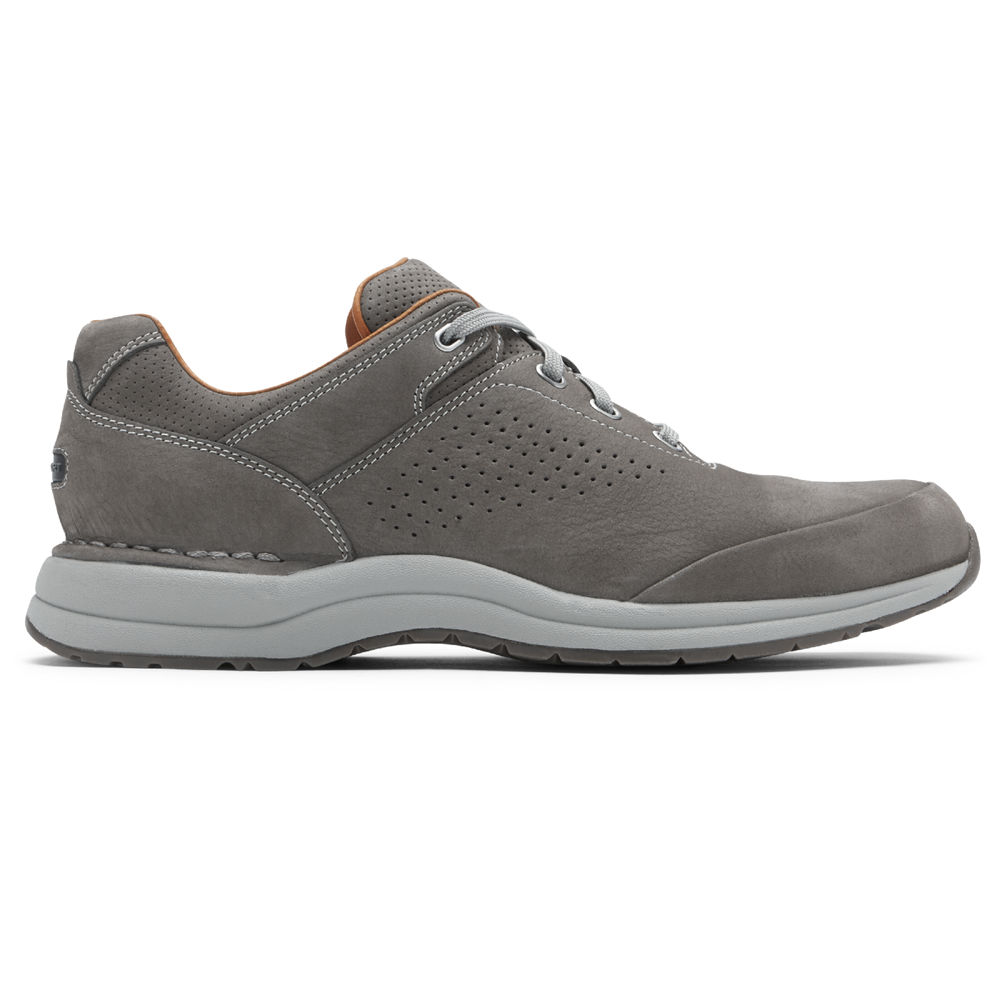 Rockport Mens Sneakers Dark Grey - Edge Hill 2 Plain Toe - UK 541-NUKFZY